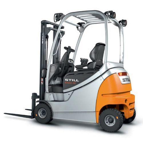 electric forklift / ride-on / 4-wheel / handling