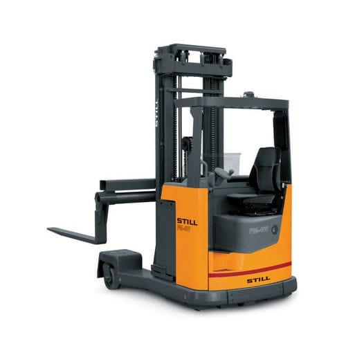 electric reach truck / side-facing seated position / multi-directional / handling