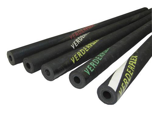 foodstuffs hose / high-pressure / elastomer / for corrosive fluids