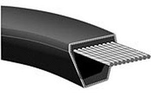 trapezoidal transmission belt / narrow / rubber