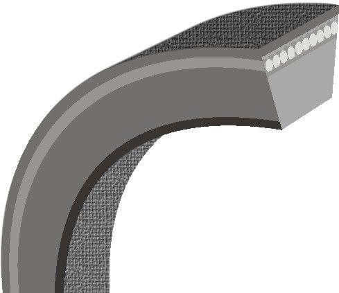 flat transmission belt / raw edge