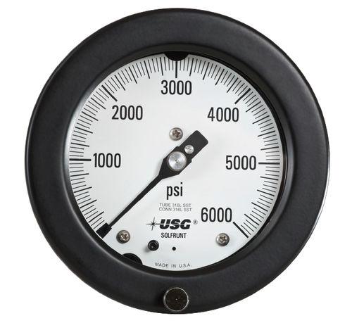 analog pressure gauge / process / calibration / brass