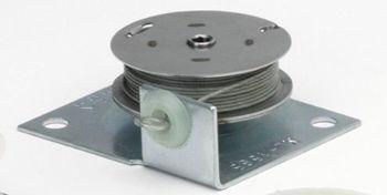 cable reel / spring / fixed / metal