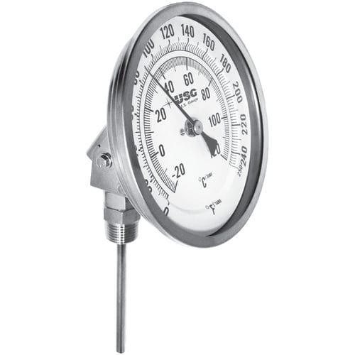 adjustable dial thermometer / bimetallic / insertion / rugged