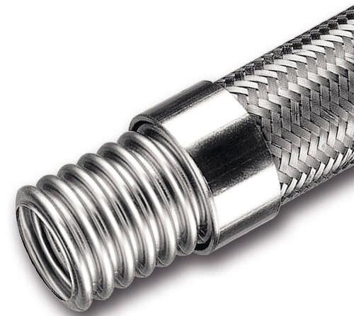 stainless steel hose / corrugated / steel-braided
