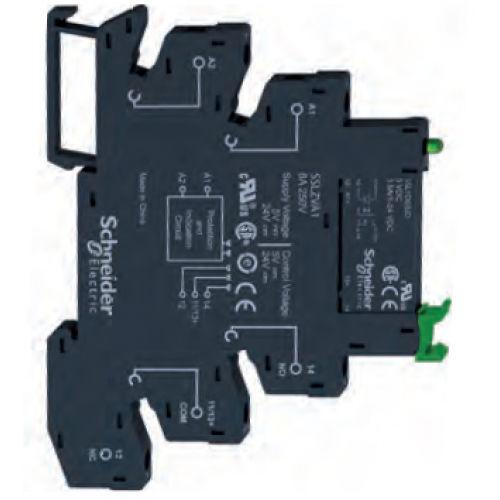 DIN rail solid state relay / miniature / slim / modular