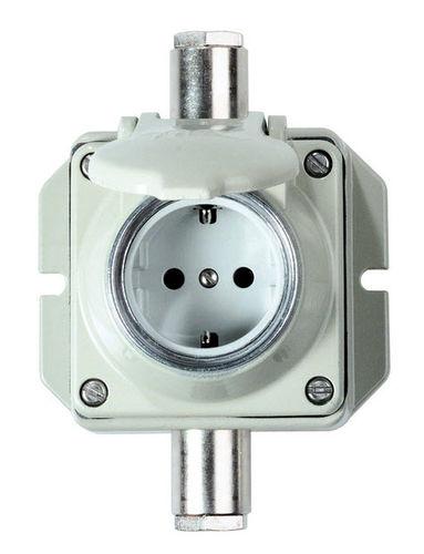 wall-mounted electrical outlet / built-in / waterproof / CEE