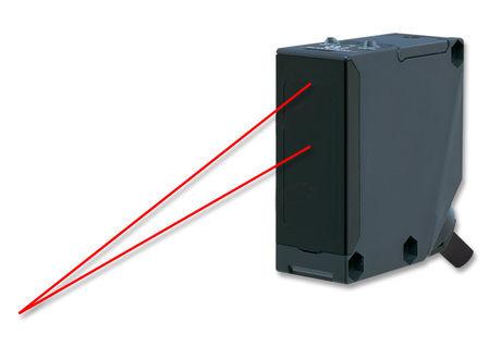 reflex type photoelectric sensor / rectangular / infrared / long-range