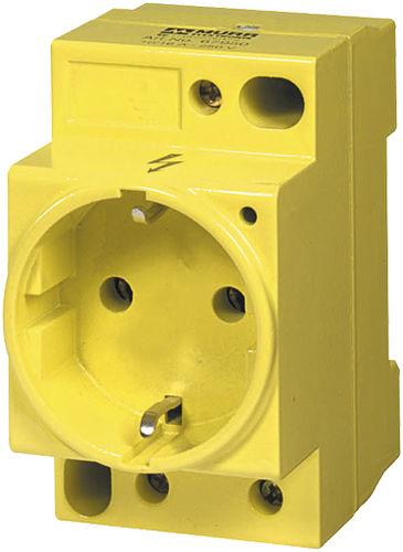 DIN rail electrical outlet / VDE