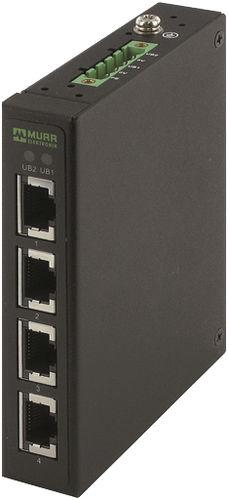 unmanaged network switch / industrial / 4-port / DIN rail