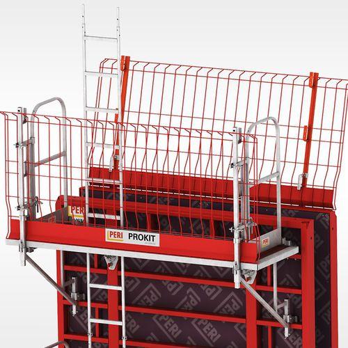 work platform / with safety railing / for formwork