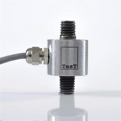 tension/compression force transducer / single-column / stainless steel / miniature