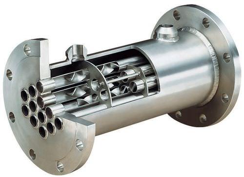 tubular heat exchanger / liquid/liquid / for the plastics industry / for the food industry