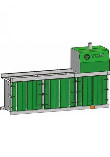 cardboard waste compactor / plastic / multi-chamber / top-loading