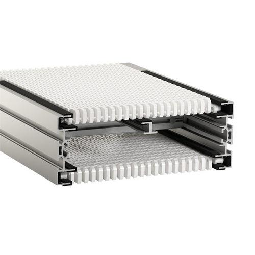 modular conveyor belt / flexible / plastic