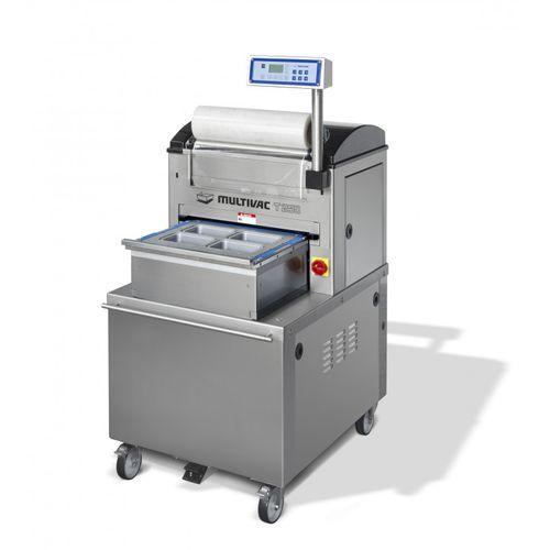 linear tray sealer / semi-automatic / compact / for the food industry