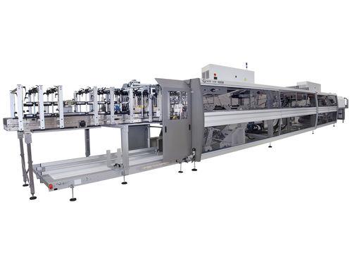 wrap-around case packer sleeve wrapping machine / automatic