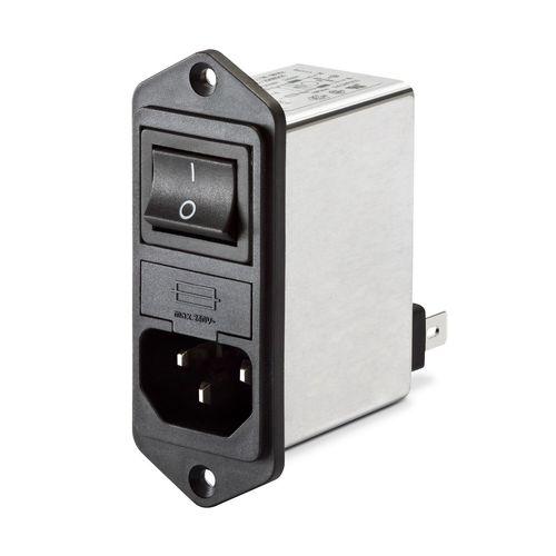 power entry module with EMI filter / with switch / fuse