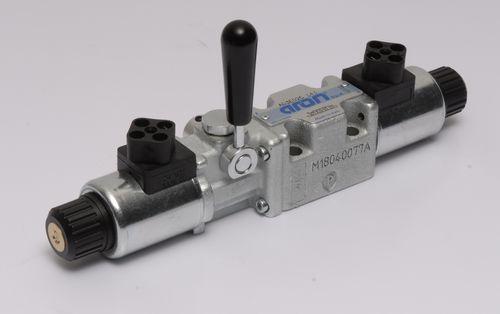 lever-operated hydraulic directional control valve / roller lever / direct-operated / solenoid-operated