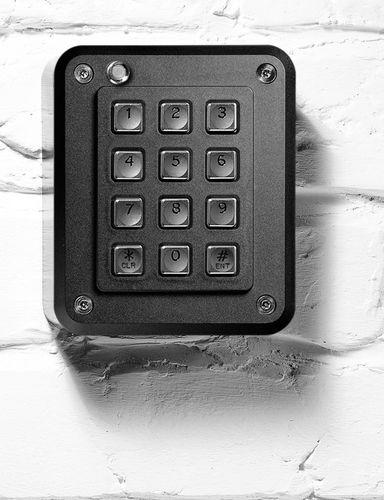 wall-mount keypad / metal / integrated / for access control