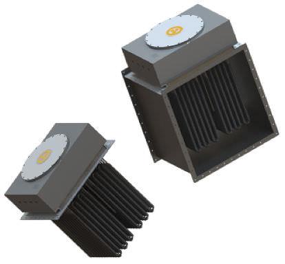 duct heater / air / electric / convection