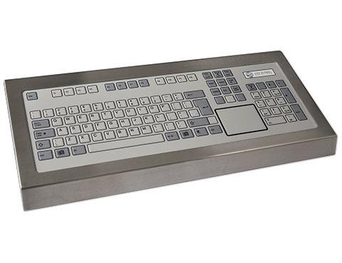 desktop keyboard / 128-keys / with touchpad / steel