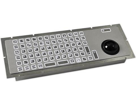 panel-mount keyboard / 71-keys / with trackball / silicone