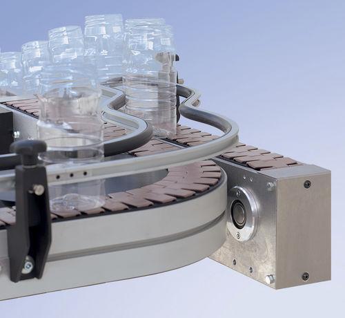 chain conveyor / for the food industry / for cans / horizontal