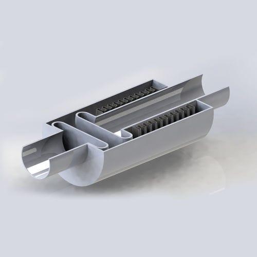 axial pipe expansion joint / stainless steel / carbon steel / flange