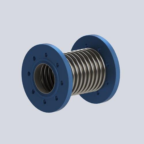 flange pipe expansion joint / angular / axial / stainless steel