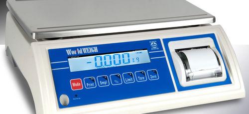 bench scales / with LCD display / with printer / stainless steel pan