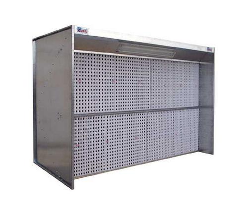 open paint booth / water / filter / with vertical ventilation