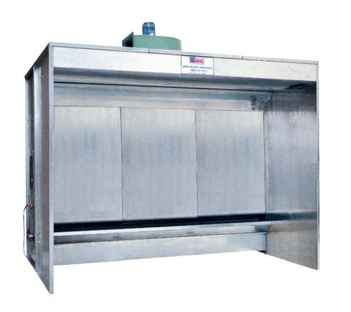 open paint booth / water