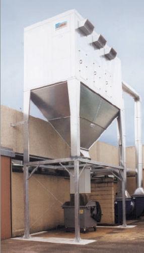 bag dust collector / pneumatic backblowing / modular / for wood dust