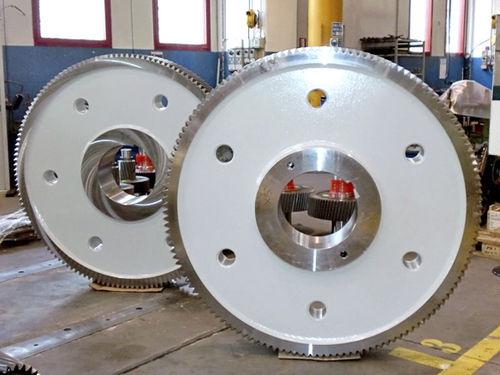 straight-toothed sprocket wheel / hub / for the cement industry
