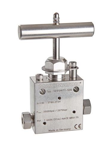 needle valve / manual / regulating / for oil