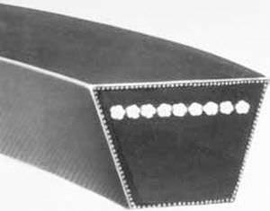 trapezoidal transmission belt / rubber / wrapped