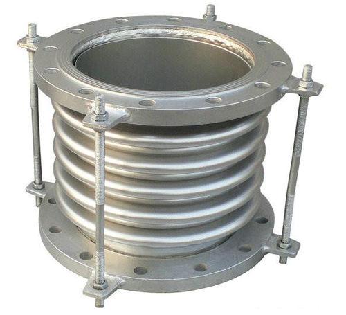 axial pipe expansion joint / metal / for the chemical industry / for water