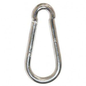 locking carabiner / steel / asymmetrical