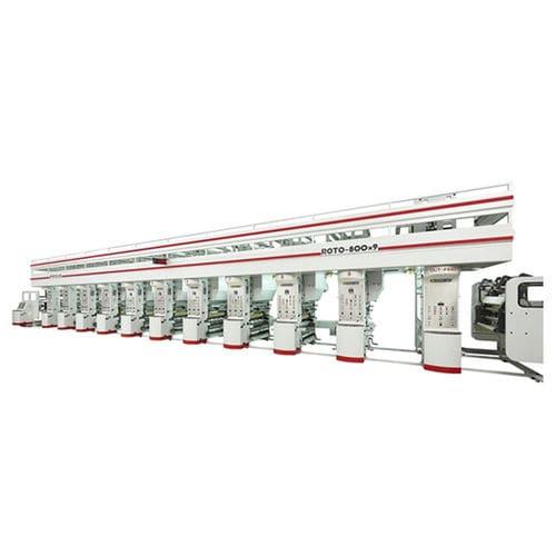 rotogravure printing machine / multi-color / for plastic film / with touchscreen controls