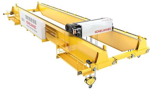 double-girder overhead traveling crane / heavy-duty