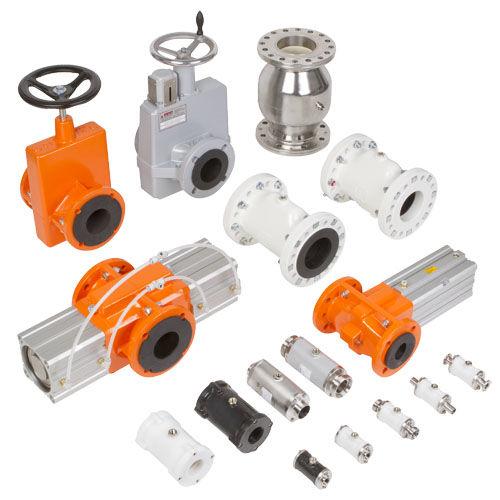 pinch valve / handwheel / regulating / for abrasive fluids