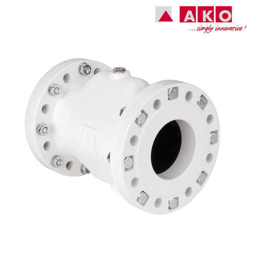 pinch valve / pneumatic / flange / for abrasive fluids