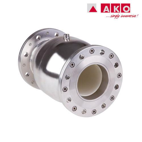 pinch valve / pneumatic / drain / flange
