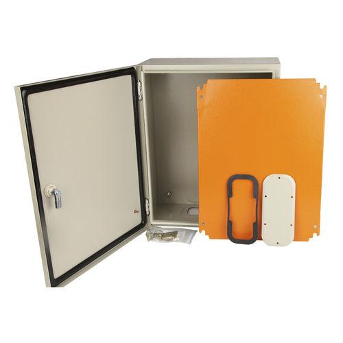 wall-mounted junction box / sheet steel / IP65 / for industrial networks