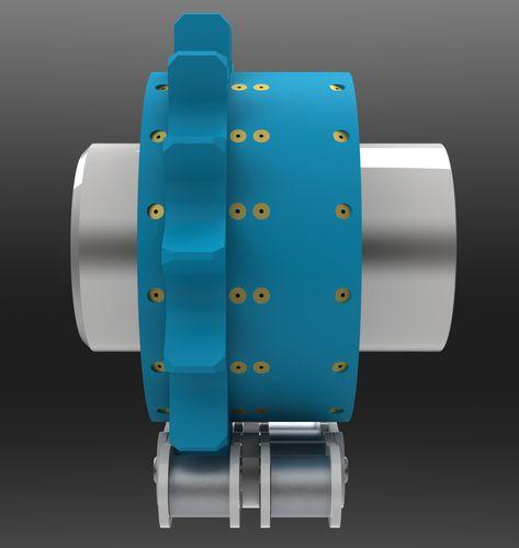 double chain lubrication pinion