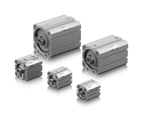 pneumatic cylinder / double-acting / compact / high-performance