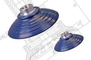 flat suction cup / handling / lifting / for heavy-duty applications