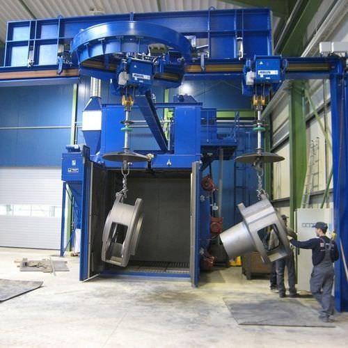 suspended load shot blasting machine