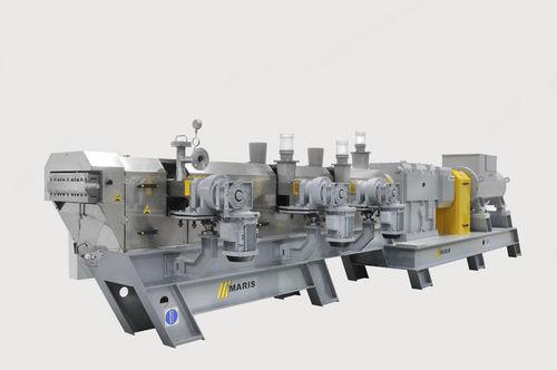 compounding extruder / for plastics recycling / pelletizing / for rubber